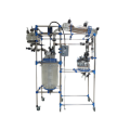 CE confirmed lab and pilot jacket chemical Glass Reactor (1L~200L) with PTFE frame stirre